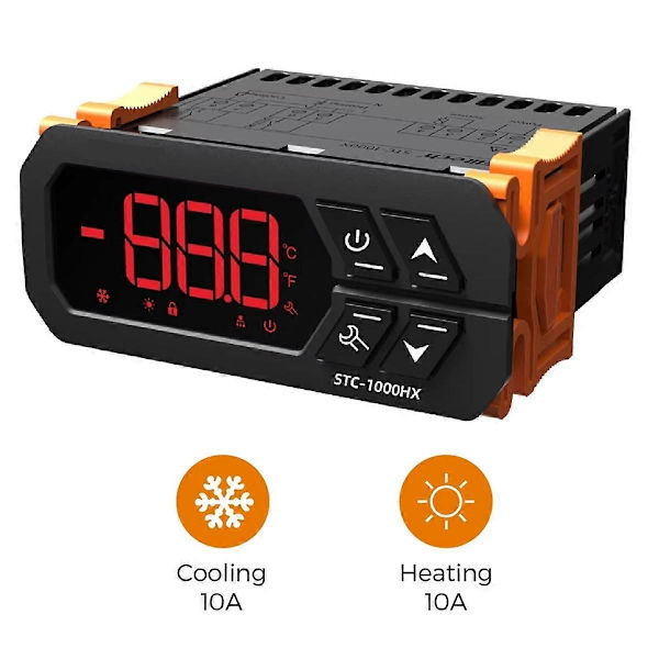 Temperaturregulator STC-1000HX Akvarium Krybdyr Bur Inkubator Computer Temperaturregulator Switch 220V
