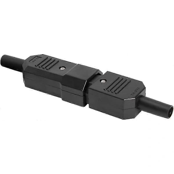 1 par AC250V 10A IEC C14 han C13 hun, 3-benede terminaler inline adapter stik strømstik