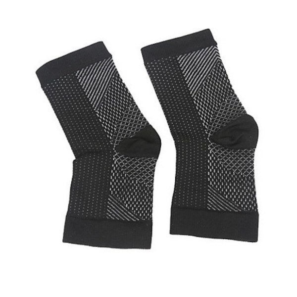 Ankel kompressionsstrømper Hæl sok SORT&KOBBER MM sort&kobber black&copper M-M