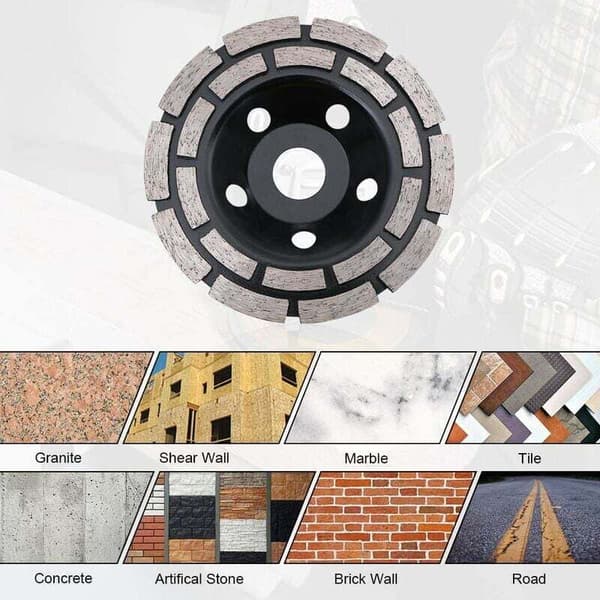 Diamantslibeskive 125 mm til beton, sten, granit og afretningslag