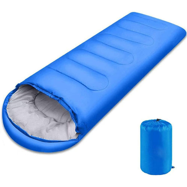 Sovepose, bærbar, vanntett sovepose - 1,3 kg - blå