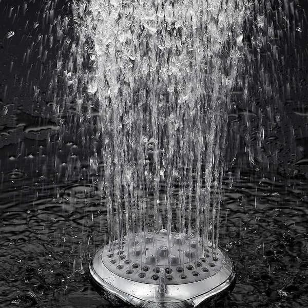 Skin-friendly high-pressure shower head, dual design with 5 spray modes, water-saving & increased pressure, easy installation