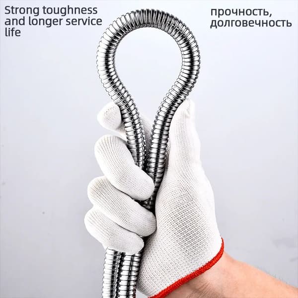 Rostfri flexibel duschslang Lång badrumsduschslang förlängningsslang Dragslang Badrumstillbehör 1 st (1,5 m)