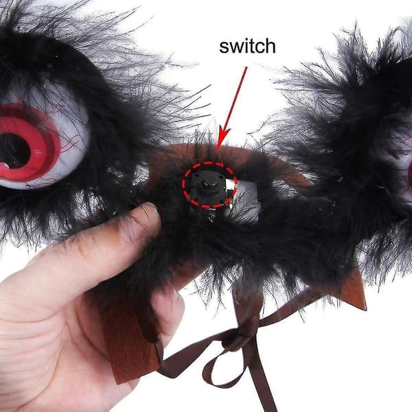Pet Halloween Headpiece Adjustable LED Flashing Eye