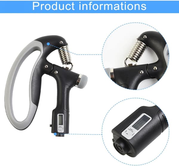Grip Strength 10-100kg Grip Strength Trainer - Adjustable Grip Strength with Stainless Steel