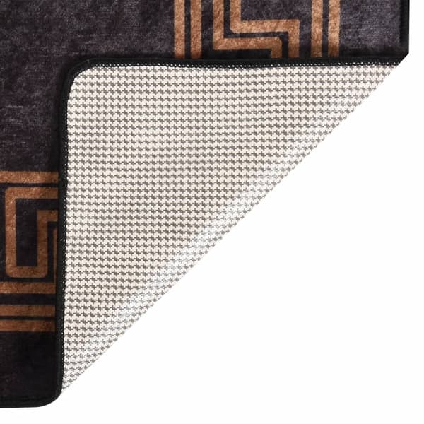 vidaXL Rug washable 80x150 cm black and gold multifärg multicolor
