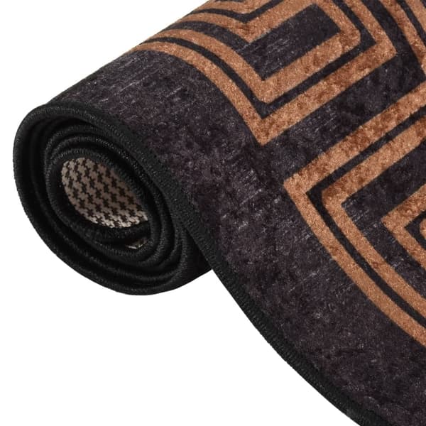 vidaXL Rug washable 80x150 cm black and gold multifärg multicolor
