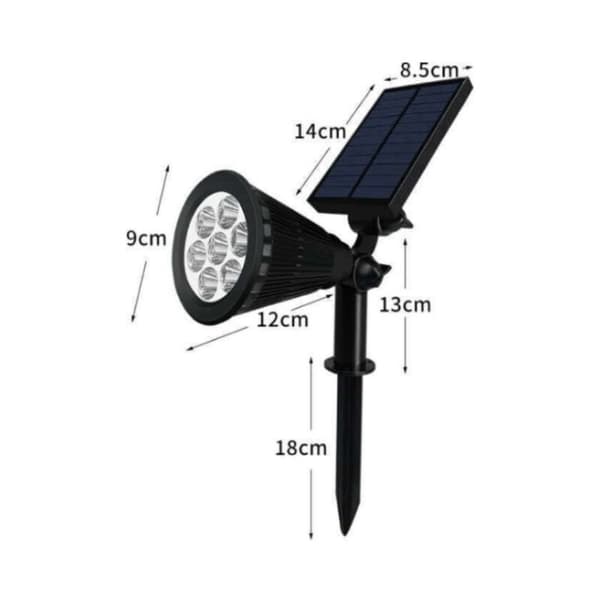 Sammenleggbar Solcellelampe, IP65 Vanntett Solar LED-lampe for Utendørsbruk (7 Kuler, Varmt Lys)