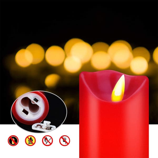 Flimrende LED flammeløse lys - Batteridrevne med timer, 4\"-7\" Frosted-FX-