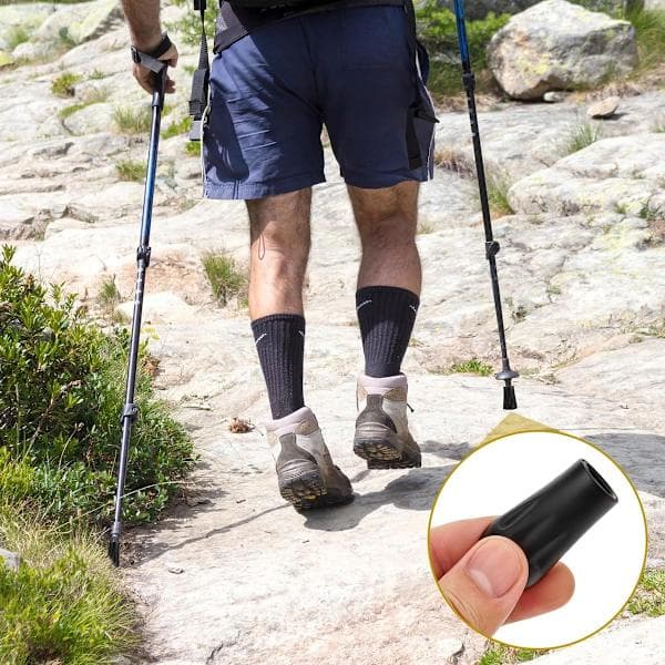 10x Replacement Cane Tip - Cane Tip - Protective Rubber Cap - 11mm - Suitable for Canes, Crutches, Walking Sticks