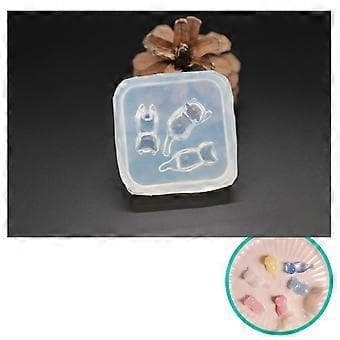 Internet Celebrity Mini Epoxy Cats Mold Smykker Vedhæng Silikoneform Mini 3D Neglekunst Dekorationer Silikoneform
