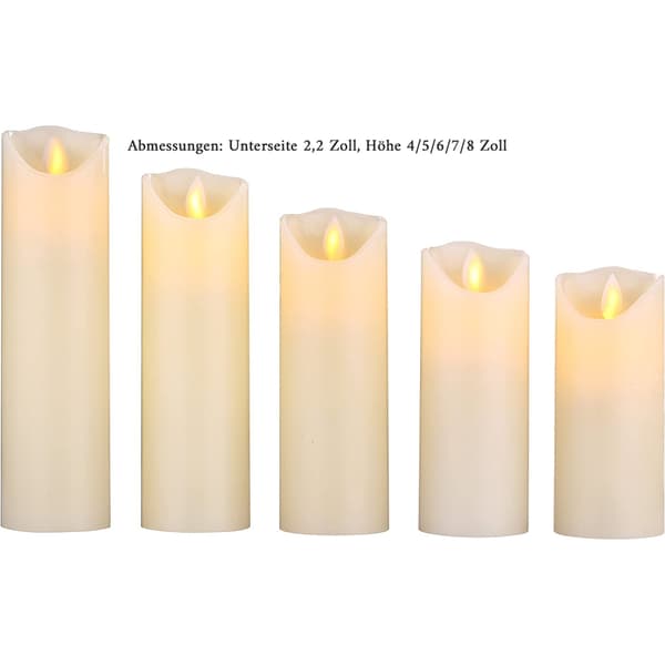 Flimrende LED flammeløse lys - Batteridrevne med timer, 4\"-7\" Frosted-FX-