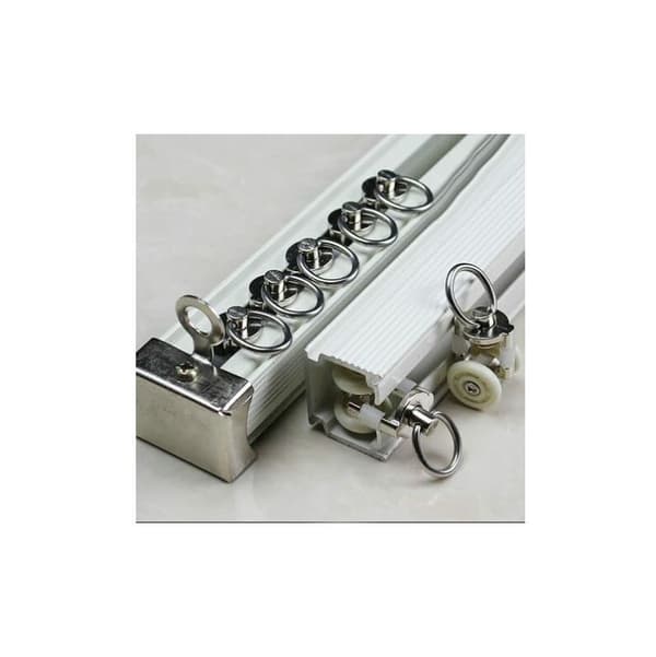 12 st dubbel gardinskena i aluminiumlegering