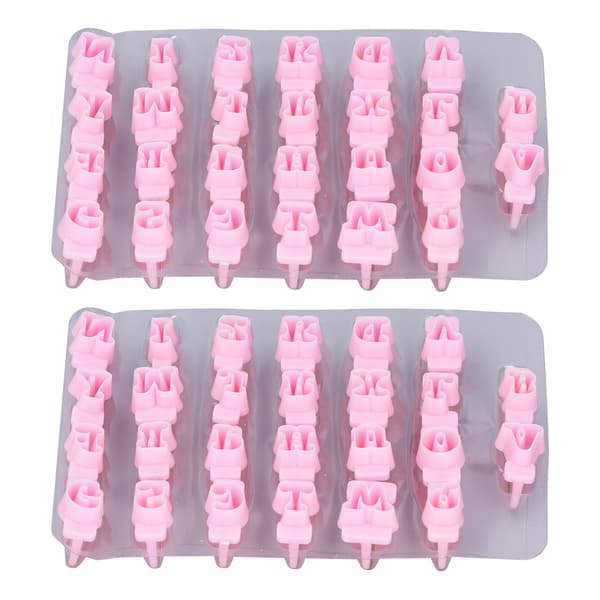 2 æsker engelske bogstavsforme kage fondant tryk stempling silikoneform kagedekoration 0.2