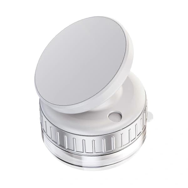 Electric Vacuum Magnetic Suction Phone Holder with Strong Suction Cup for Navigation Driver Passenger Easy Installation White