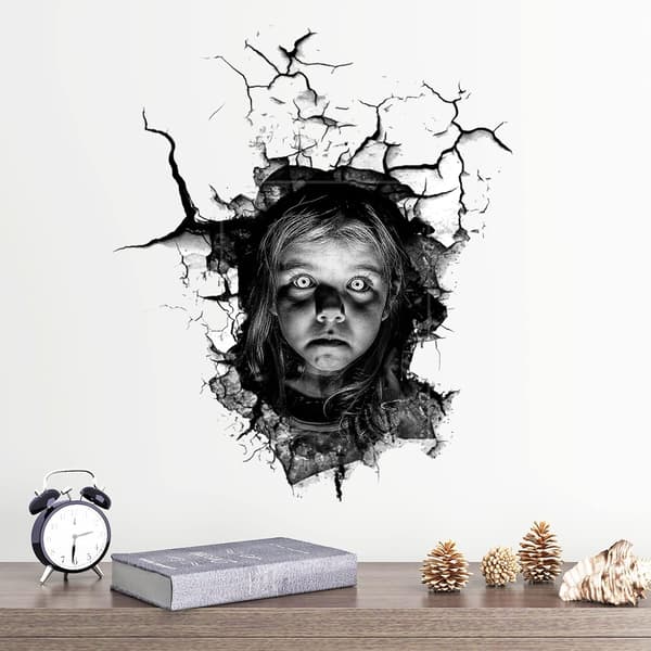 3D Halloween Wall Decals, Female Ghost Halloween Wall Stickers