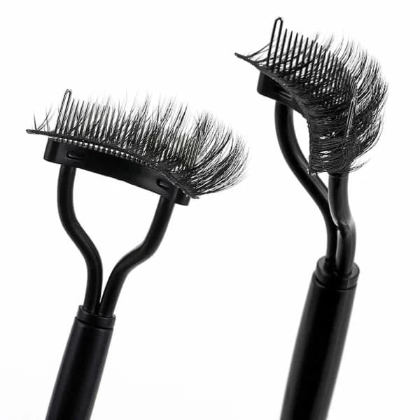 2-pak øjenvippebørste Makeup Mascara Separator Metaltænder Øjenvippedefiner med beskyttelse til kvinder Mascara