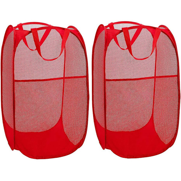 Laundry Basket [2-pack] Foldable Pop Up Mesh Laundry Basket La
