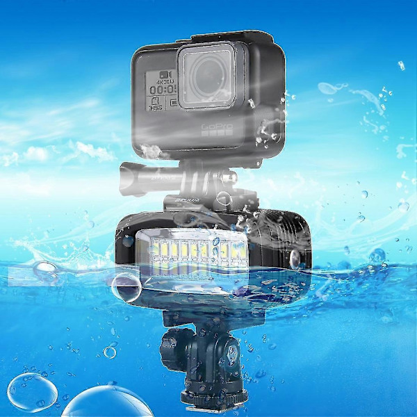20 LED 40m vedenpitävä IPX8 studiovalo GoPro 2025th -kameroille
