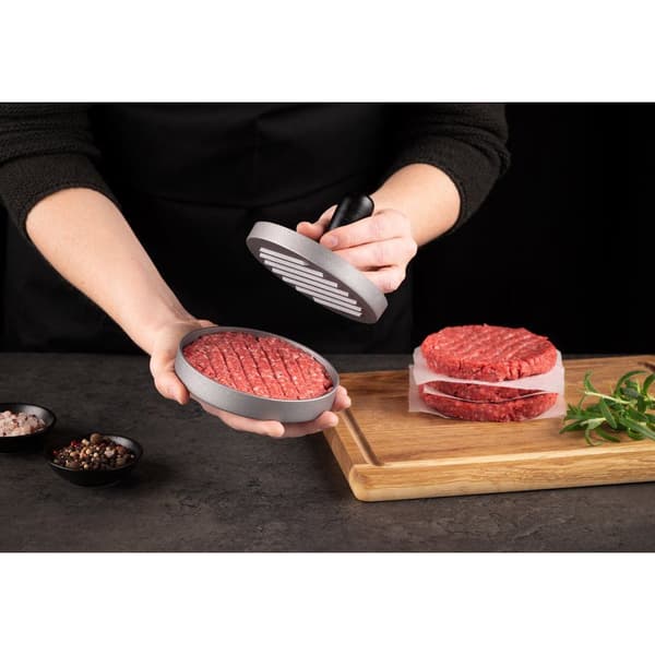 Hamburgerpresse med non-stick belægning, ca. 11 x 1,5 cm