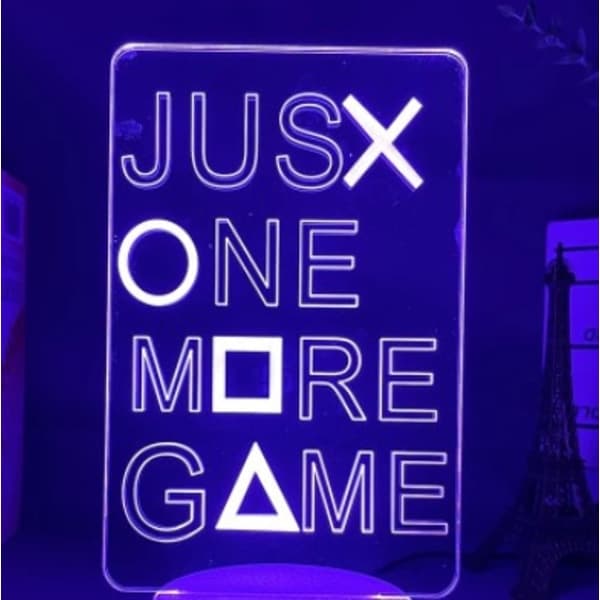 Creative Gift Game Room Decoration Night Light Crack Model Just One More Game Just One More Game
