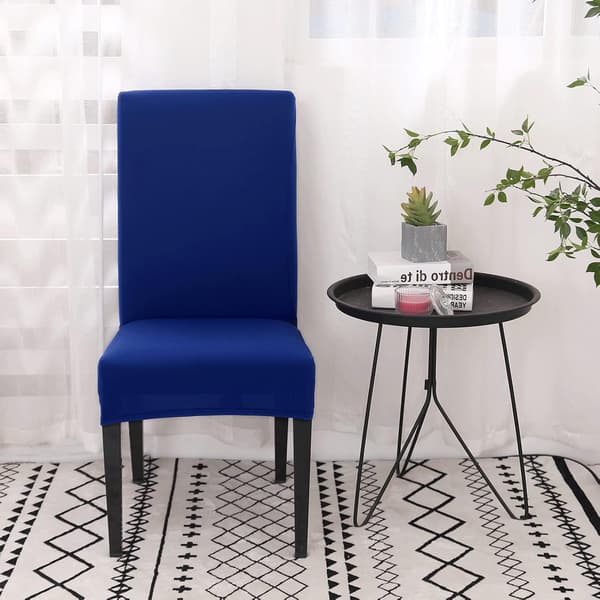 Stolöverdrag 6-pack, stretchbara och tvättbara stolsöverdrag för hotell, blå blue 6pcs