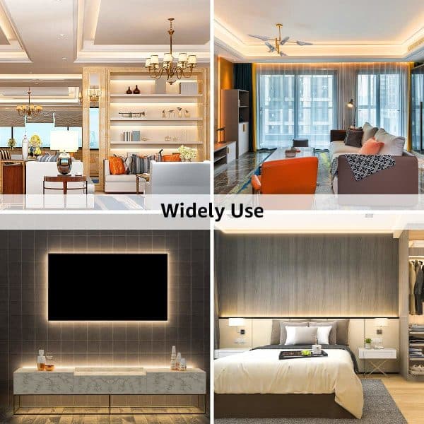 LED-strips 5M-sett, LED-strips Varmhvit Dimbar, 300 LED-strips Lim, Strips Varmhvit 3000K EU