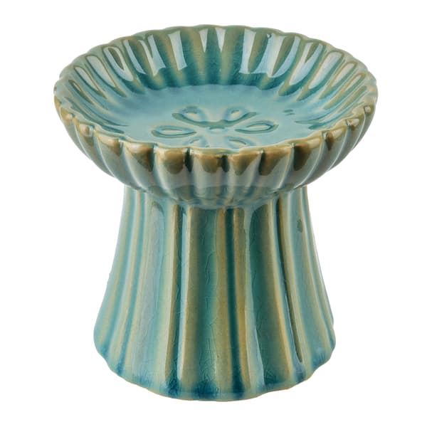 Ceramic Aroma Lamp 10.5x8.5 cm - Turquoise, Minimalist Design