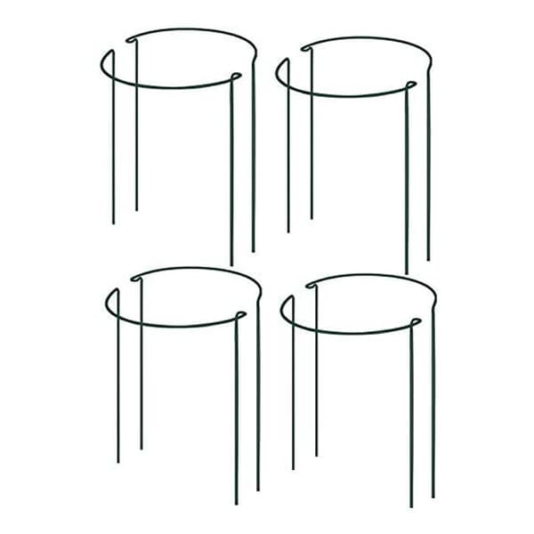 Plant Support 8-pack Half-round Metal Green Garden Support Garden Support Ring Garden Edge 21X35 Cm
