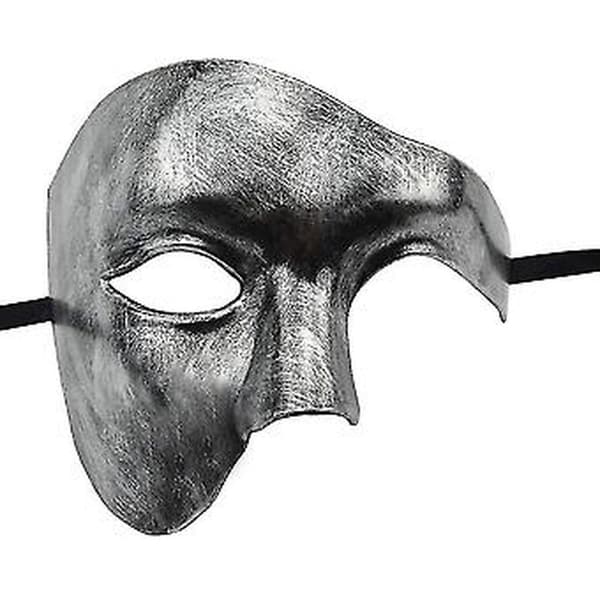 Miesten naamio Halloween Oopperan kummitus (hopea)