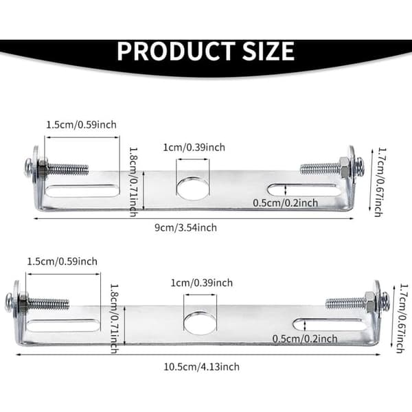 4-pack Ceiling Lamp, Ceiling Rose, Universal Silver Light Holder for Chandelier with Screws and Nuts, Carbon Steel Ceiling Base