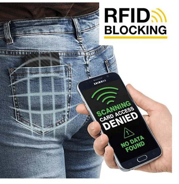 Kortfodral i kolfiber med RFID-skydd för män