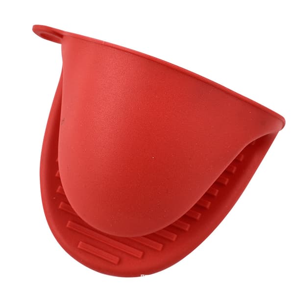 Red 1 Pair Thick Heat Resistant Silicone Suction Mitts for Cooking, Baking, Grilling and Baking.