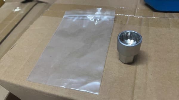 Hjulmutterlåsnyckel MK6579 53 Tjockväggig Adapter för Porsche