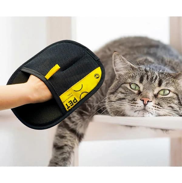 Statisk tovejs-plejehandske til hunde og katte, genanvendeligt vaskbart multifunktionelt plejeudstyr