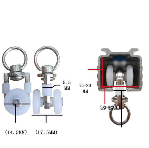 12 st dubbel gardinskena i aluminiumlegering