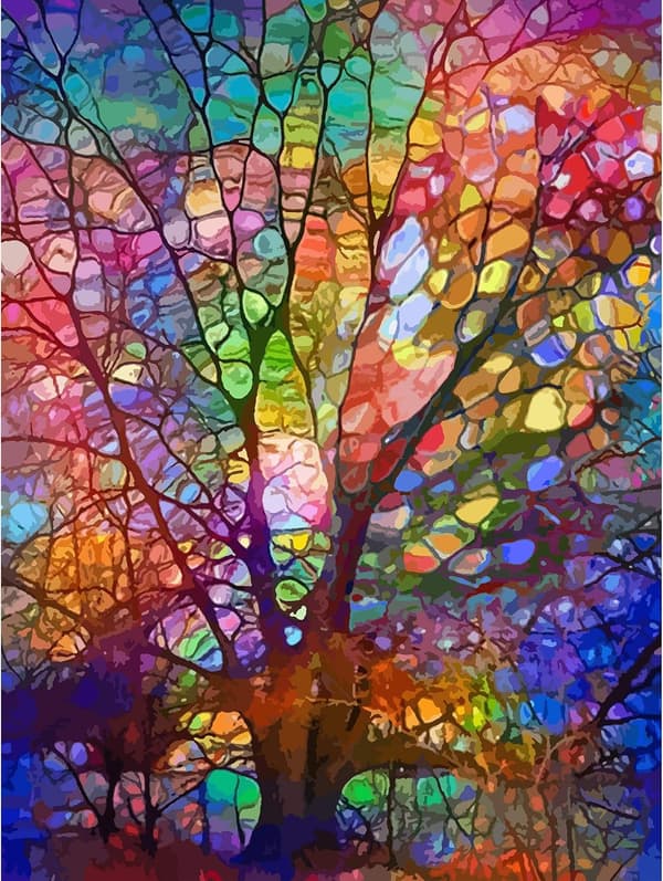 1 pc digital painting for beginners with brushes and paints (without frame)
