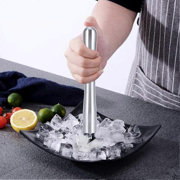 Cocktailmuddler i rustfritt stål, Mojito Muddler Drink Bar Verktøy Muddler Sitronhammer Cocktailmikser 21,5*2,5cm