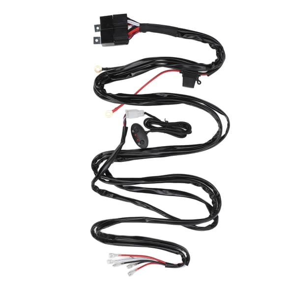 High/Low Beam Headlight Wiring Harness LED Work Light Relay Switch 200cm Long for Offroad Motorcycles Pickup Trucks