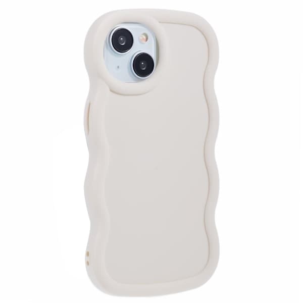iPhone 14 Mobilcover Bølget Off White
