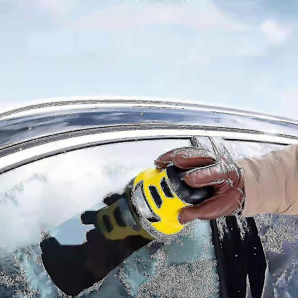 Bärbar Elektrisk Isskrapa 360 Graders Rotation Vinter Bil Vindruta Snöslunga, Gul KB