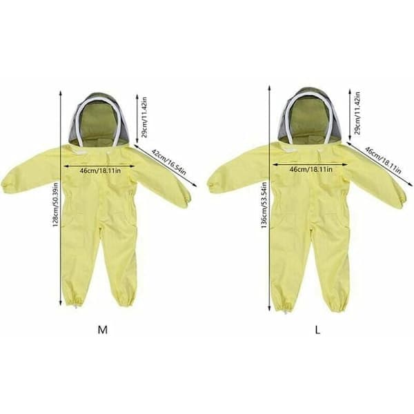 Beekeeper Overall with Sheepskin Gloves, Durable Protective Equipment (Quality Material)