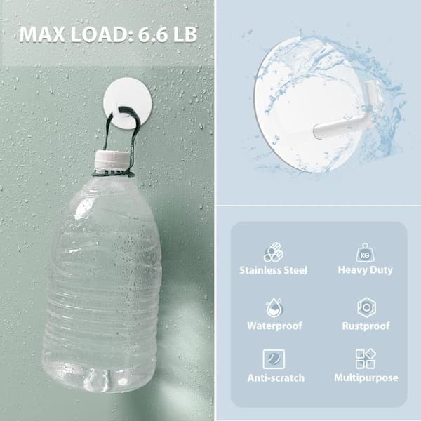 4 pcs self-adhesive hooks wall hooks towel hanger