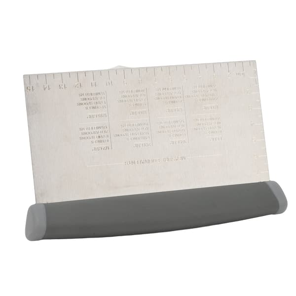 Stainless Steel Dough Cutter, Gray, Sturdy Pastry Knife with Scale, Comfortable Grip