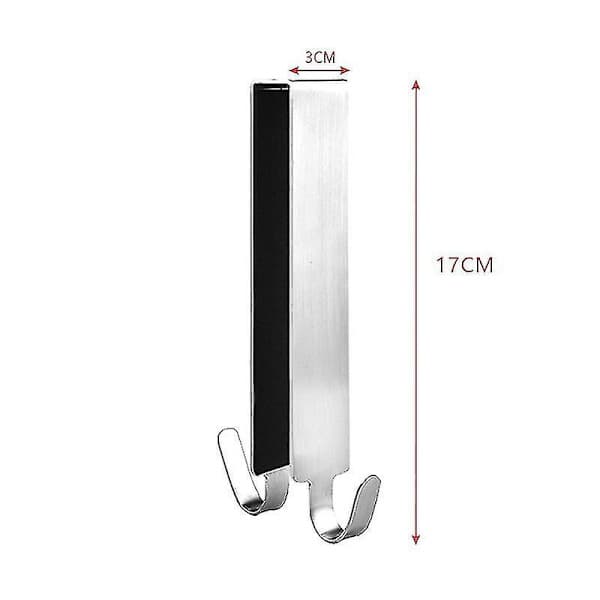 2023 - Two Extended Shower Door Hooks, 2 Per Pack. Hooks for Frameless Glass Shower Doors. Double Towel Hook (Silver) 2 pcs
