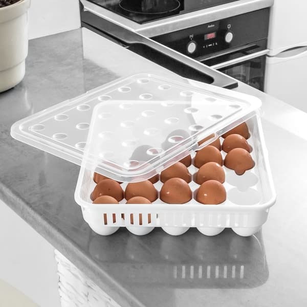 Eggoppbevaring: Lett, holdbar og har plass til 30 egg