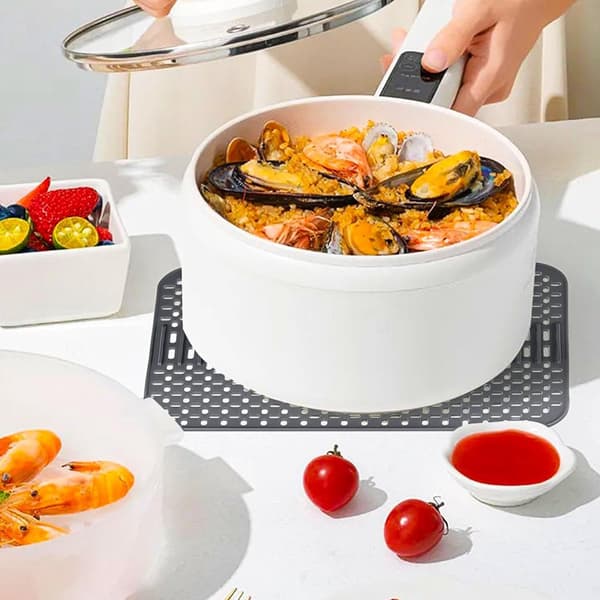 Silicone Sink Mat - Sink Protector - 1 pc - Dark Grey - 43x32 cm - Non-Slip Surface - Practical Design_yu
