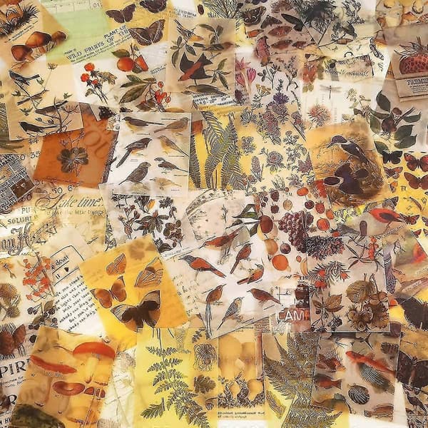 2-pak Vintage Scrapbooking Materiale, Scrapbogspapir til Journaling, Decoupage-papir til