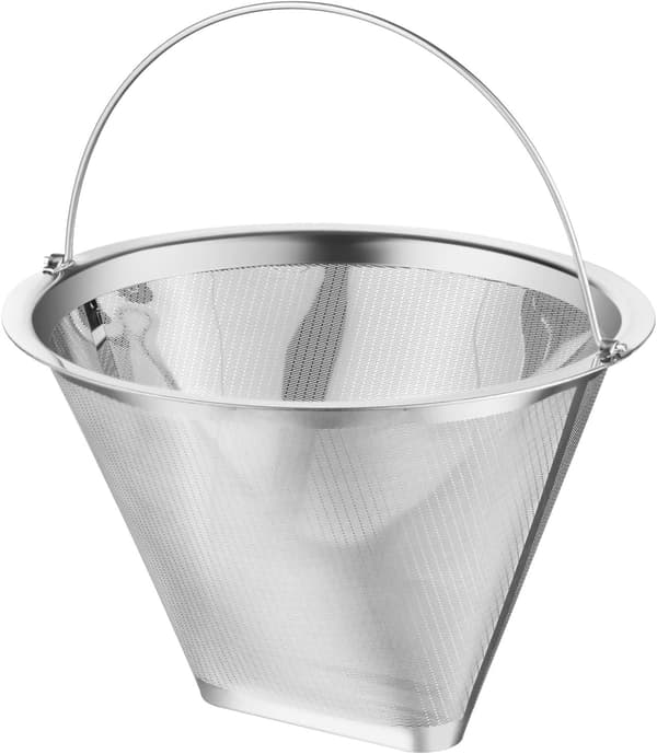 Återanvändbart kaffefilter i rostfritt stål 100 Mesh 8-12 koppar Silver
