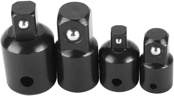 4-pak Forlænger- og Reduktionssæt Skraldeadaptere Reduktionsadaptere til Toppe og Bits 1/2 \" 1/4 \" 3/8 \" Pillote